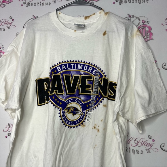 Baltimore ravens NWT tshirt brand new with tags tie dye brown spotted shirt - Picture 4 of 8